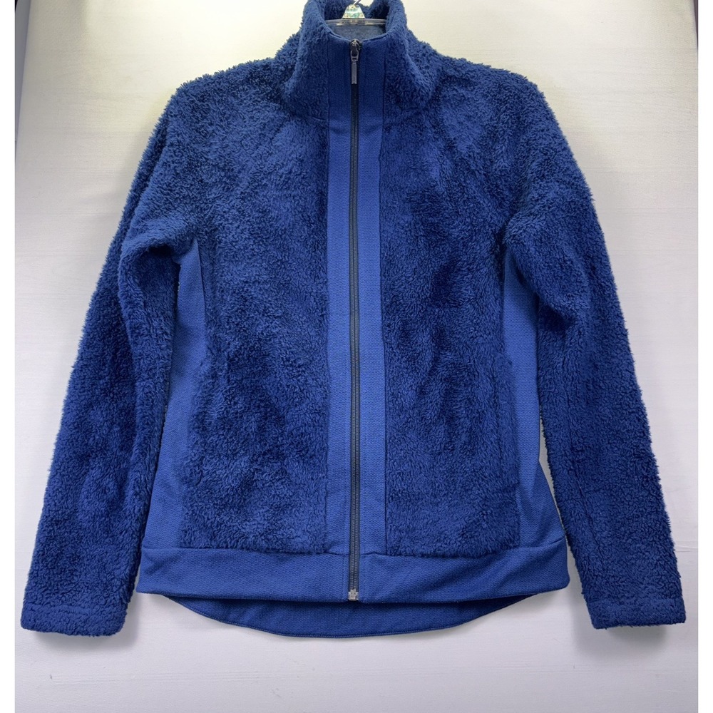 The North Face Womens Blue High Pile Fleece Full Zip Jacket Size Small